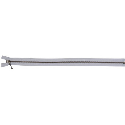 YKK Delbar Dragkedja/Blixtlås Antik Mässing Ljusgrå 6mm - 45cm