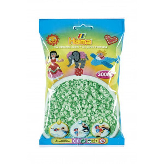 Hama Midi Pärlor 201-98 Pastell Mint - 3000 st