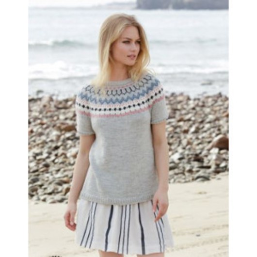 Mina by DROPS Design - Topp Stickmönsterstr. S - XXXL