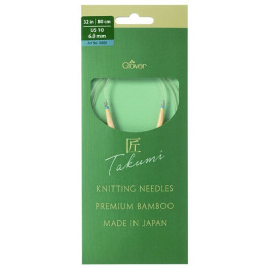 Clover Takumi Pro Bambu Rundstickor med kullager 80cm 6.0mm