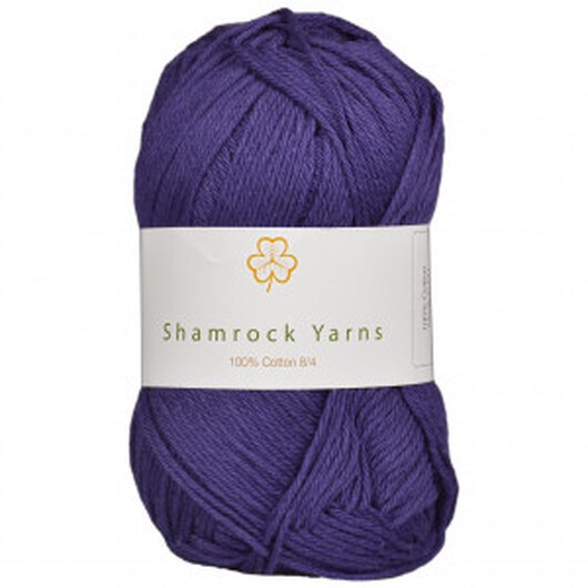 Shamrock Yarns 100% Bomull Garn 23 Mörk Lila