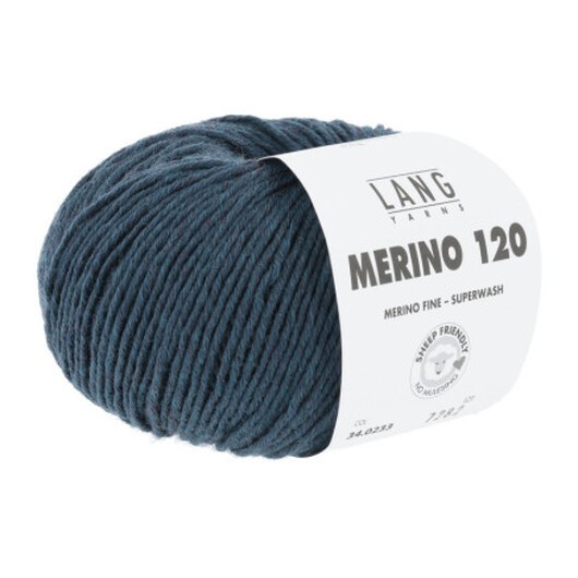 Lang Yarns Merino 120 Garn 233 Petroleum Melange