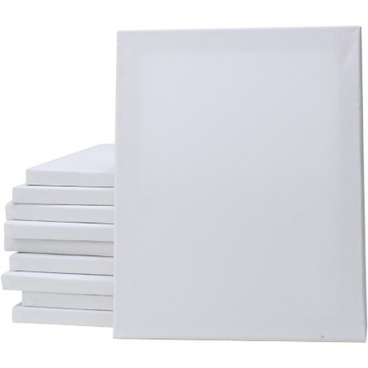 Canvas / Målarduk, D: 1,6 cm, storlek 40x50 cm, 280 g, vit, 20 st / 1 pk.