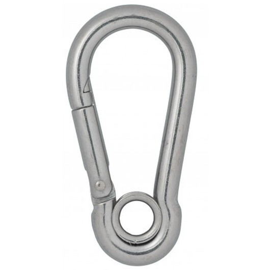 Infinity Hearts Karbinhake med Ãga Rostfritt Stål Silver 80x40mm - 3 st