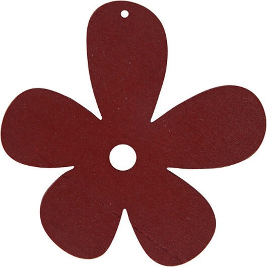 Blommor, stl. 57x51 mm, tjocklek 2 mm, vinröd, 10 st./ 1 förp.