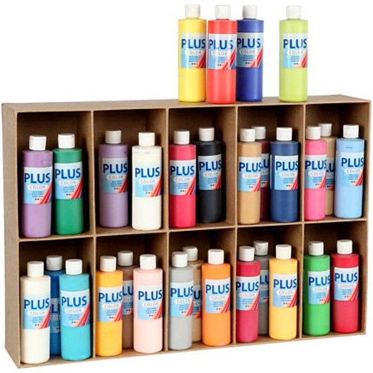 Plus Color Hobbyfärg, mixade färger, 30x250 ml/ 1 förp.