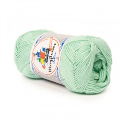 Mayflower Cotton 8/4 Junior Garn 453 Pastellgrön