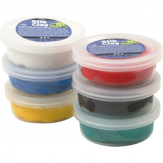 Silk ClayÂ®, 6x14 g, assorterade färger, standardfärger