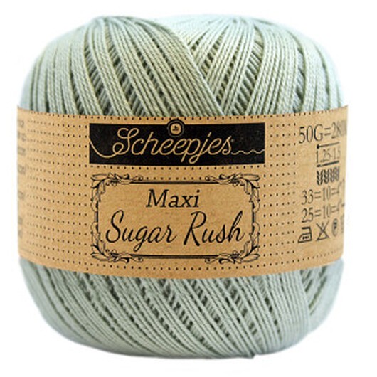 Scheepjes Maxi Sugar Rush Garn Unicolor 402 Silver Green