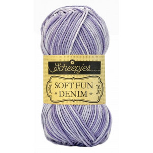 Scheepjes Softfun Denim Garn Print 512 Lavendel