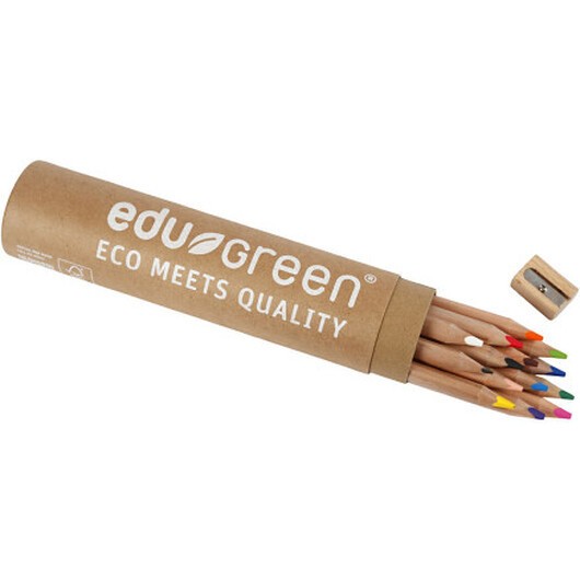 Edugreen Kraftiga färgpennor, blyerts 5 mm, Ass. färger, 12 st / 1 frp.