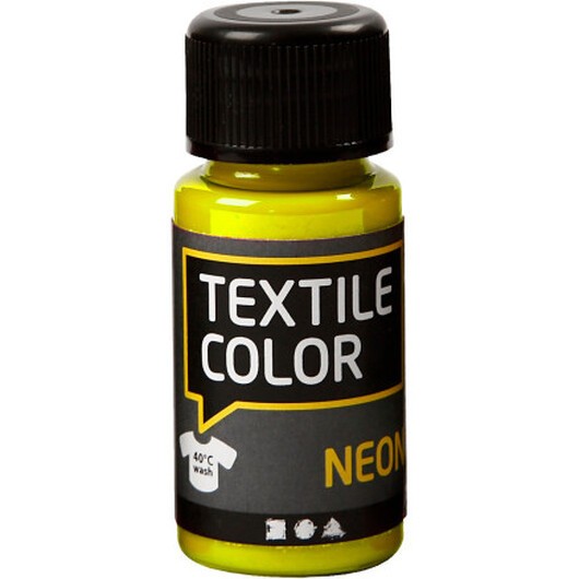 Textilfärg, neongul, 50 ml/ 1 flaska