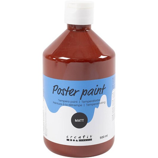 Temperafärg Matt, brun, 500 ml/ 1 flaska