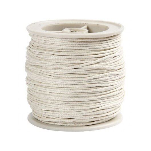 Makramégarn / Knytsnöre Vaxat Natur 1 mm 40 m