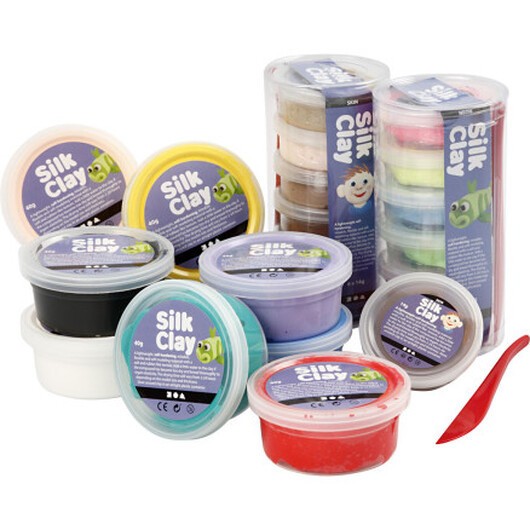 Silk ClayÂ®, mixade färger, 22 burk/ 1 förp.