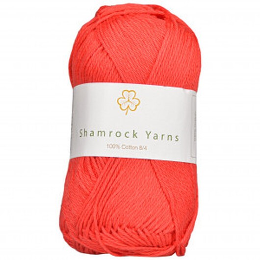 Shamrock Yarns 100% Bomull Garn 28 Röd