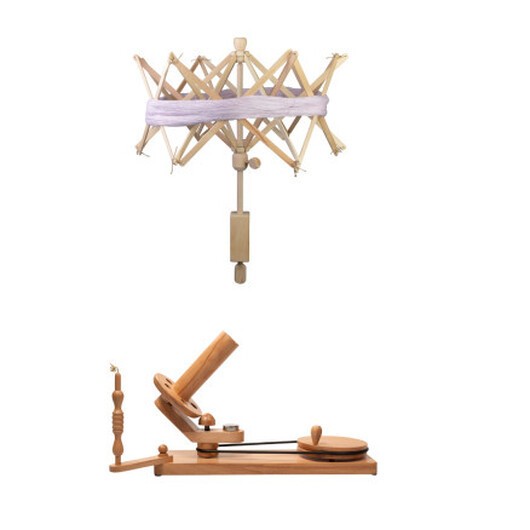 Infinity Hearts Garnvinda & Nystmaskin Naturligt Trä Deluxe Paket