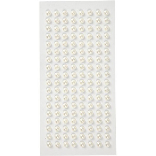 Halvpärlor, diam. 5 mm, vit, 144 st / 1 frp.