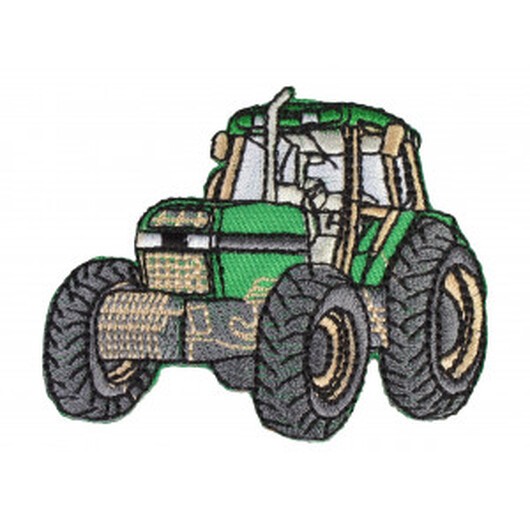 Strykmärke Traktor Grön 6x6,5 cm - 1 st