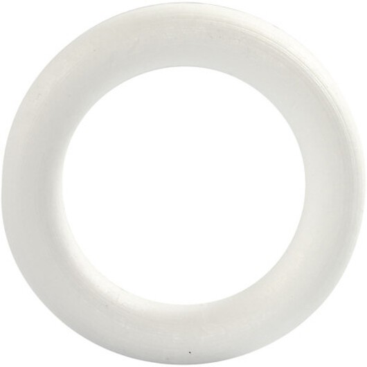 Ring, storlek 12 cm, tjocklek 20 mm, vit, 1 st.