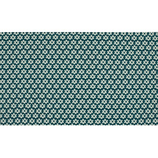 Minimals Bomullspoplin Tyg Print 6 Flower Petrol 145cm - 50cm