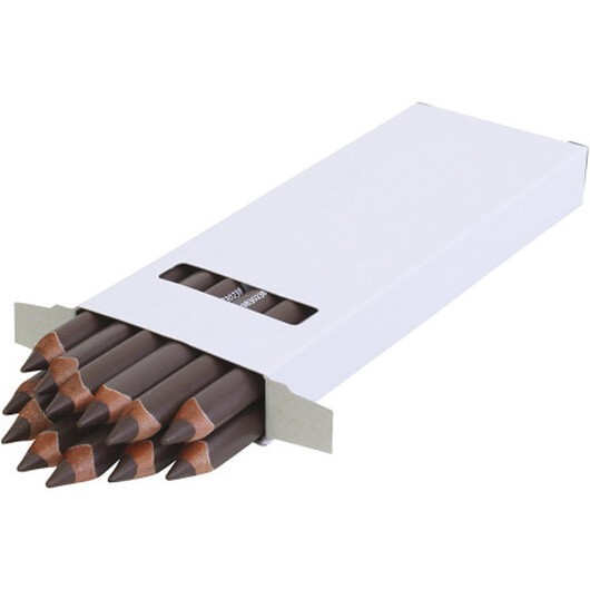edu Kraftiga färgpennor, tjocklek 10 mm, blyerts 6,25 mm, mörkbrun, 12 st / 1 frp.