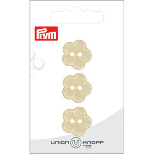 Prym Plastknapp Blomma Gul 18mm - 3 st