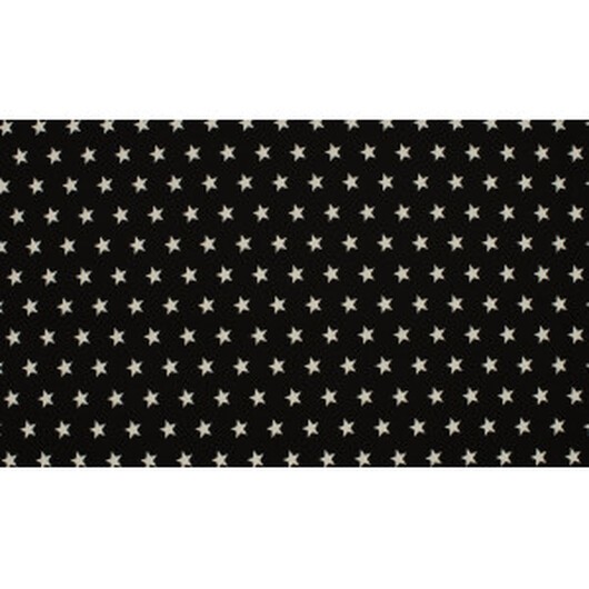 Minimals Bomullspoplin Tyg Print 169 Star Black/White 145cm - 50cm