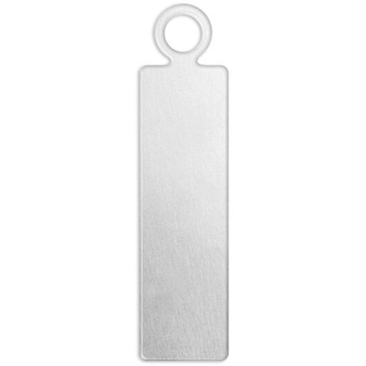 Tag, Rektangel, stl. 20x5 mm, Hålstl. 1,9 mm, tjocklek 1,3 mm, aluminium, 20 st./ 1 förp.