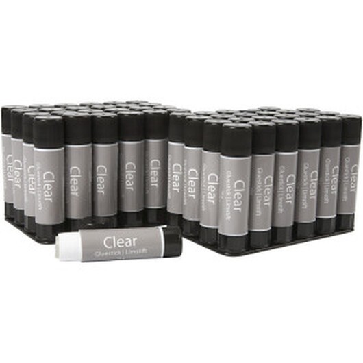 Clear Limstift, rund, 10 g, 48 st./ 1 förp.