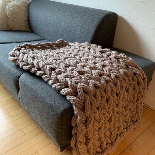 Chunky Filt av Rito Krea - Filt Stickmönster 130x110 cm