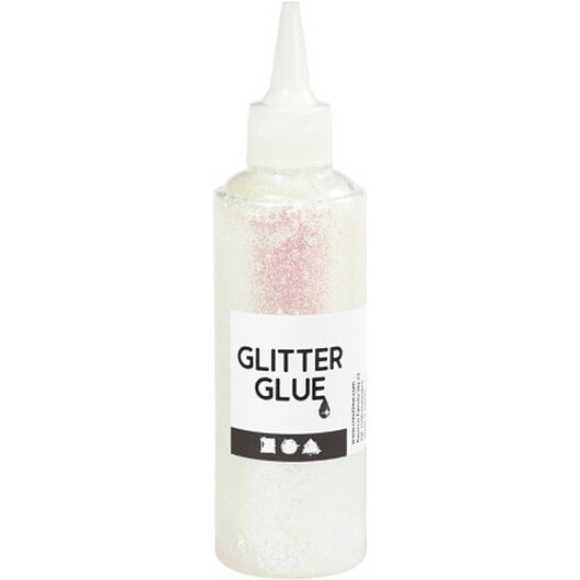 Glitterlim, holografiskt vit, 118 ml/ 1 flaska
