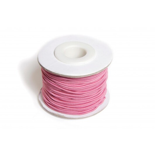 Elastiskt Snöre Rosa 1,2mm 25m