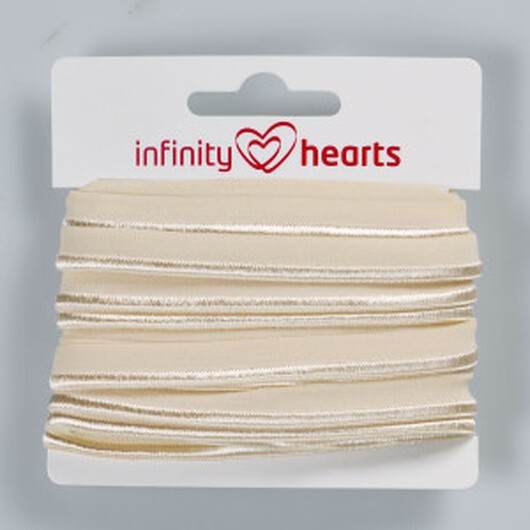 Passpoalband Infinity Hearts Stretch 10mm 815 Beige - 5m