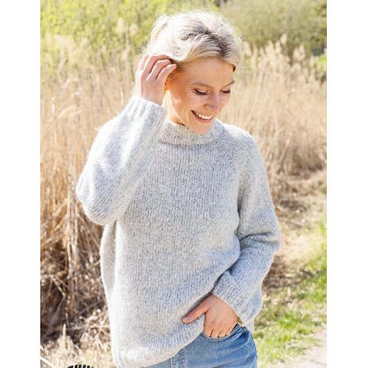 Early Moorning Mist by DROPS Design - Tröja Stickmönster str. S - XXXL