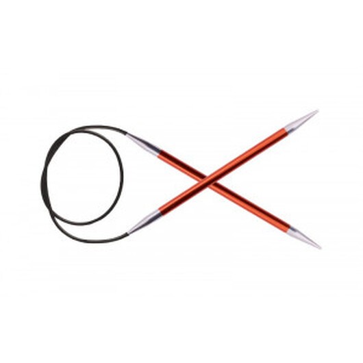 KnitPro Zing Aluminium Rundstickor 60cm 2,50mm / 23.6in US1Â½ Garnet