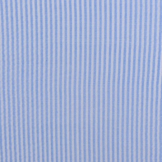 Seersucker med ränder 145 cm 1 Ljus Blå - 50cm