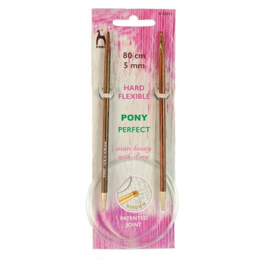 Pony Perfect Rundstickor Trä 80cm 5,00mm / 31.5in US8