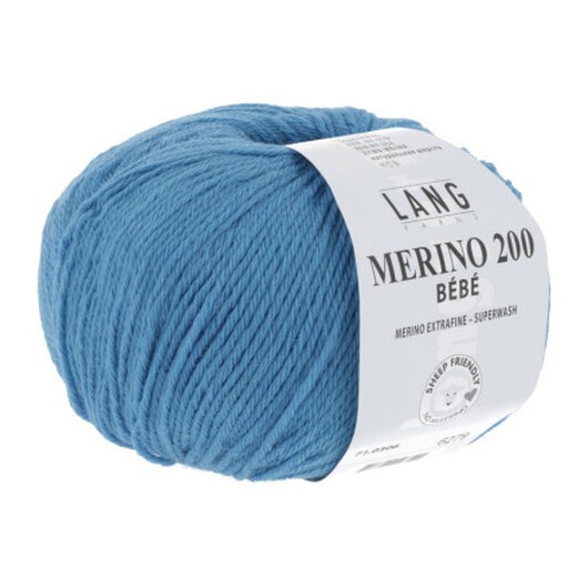 Lang Yarns Merino 200 Bebe Garn 306 Blå