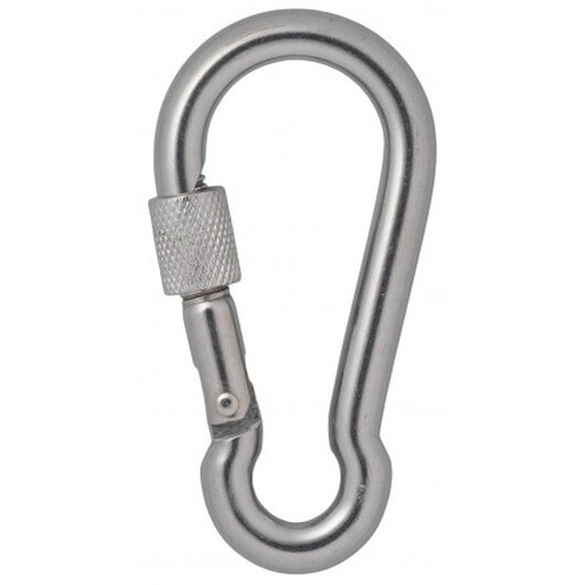 Infinity Hearts Karbinhake med Lås Rostfritt Stål Silver 80x40mm - 3 st