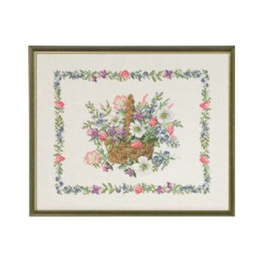 Â Permin Broderikit Blomsterkorg 49x40cm