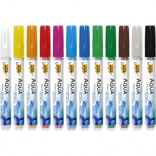 SOLO GOYA Aqua Paint Marker, ass. färger, 12 st./ 1 förp.