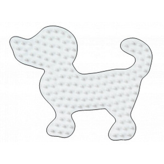 Hama Midi Pärlplatta Hund Liten Vit 9,5x7,5cm - 1 st.