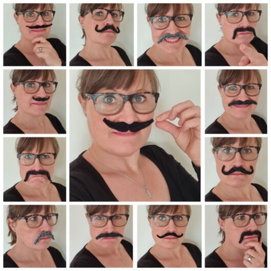 Movember Mustascher av Rito Krea - Mustasch Virkmönster 6 st.