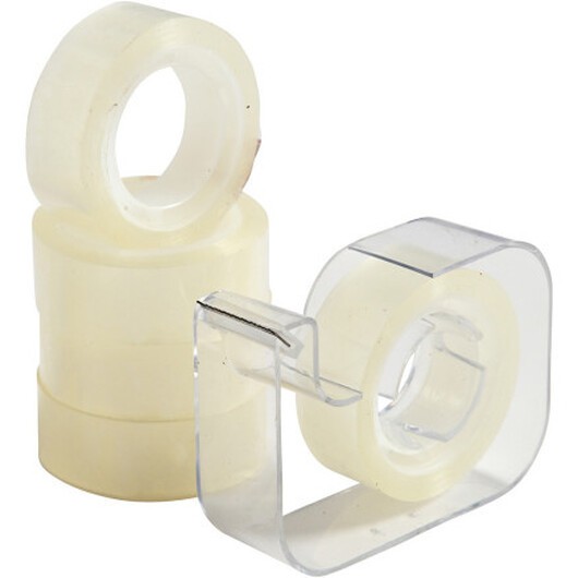 Dispenser med tejp, B: 15 mm, 1 set