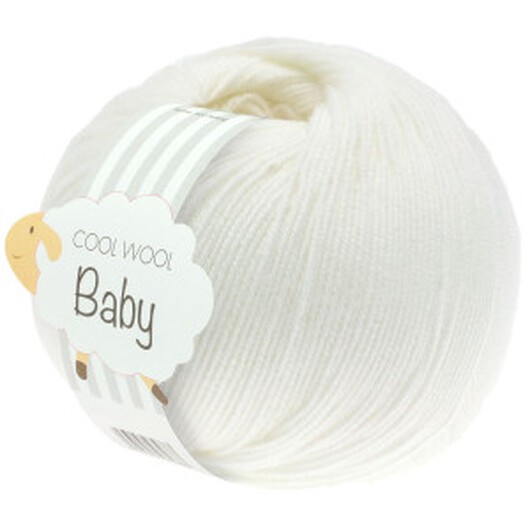 Lana Grossa Cool Wool Baby Garn 207 Vit