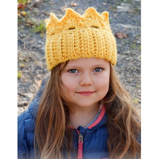 Queen Sofie by DROPS Design - Krona Virkmönster strl. 2 - 7/8 år - 3/4 år