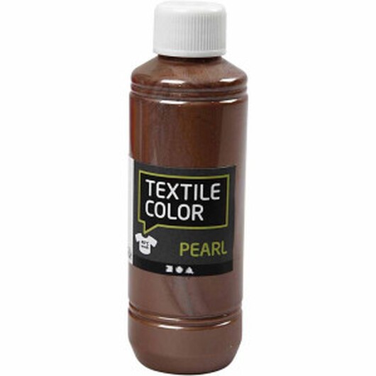 Textilfärg, pärlemor, brun, 250ml/ 1 flaska