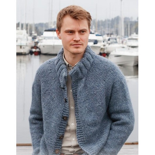 Sailor Blues by DROPS Design - Jacka Stickmönster str. S-XXXL