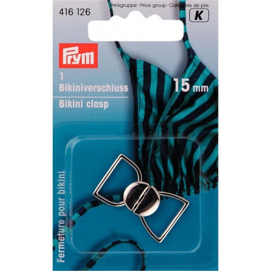 Prym Bikinispänne Metall Silver 15mm - 1 sätt